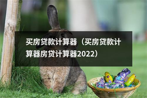 买房贷款计算器（买房贷款计算器房贷计算器2022）