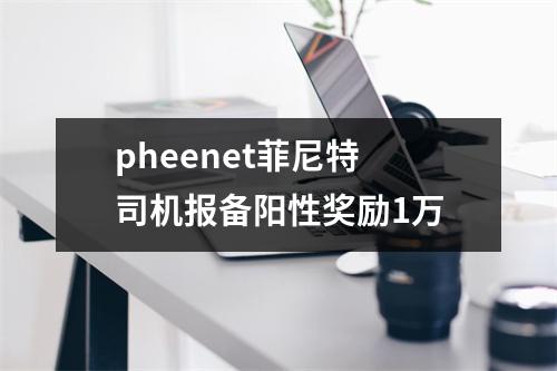 pheenet菲尼特 司机报备阳性奖励1万