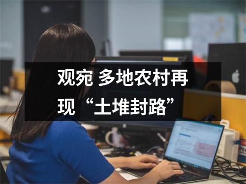 观宛 多地农村再现“土堆封路”