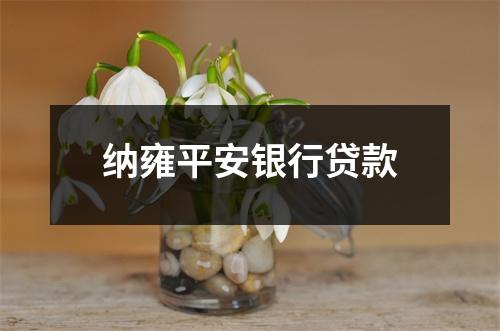 纳雍平安银行贷款