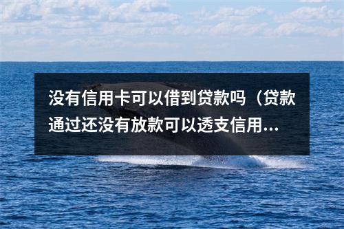 没有信用卡可以借到贷款吗（贷款通过还没有放款可以透支信用卡吗）
