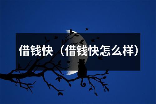借钱快（借钱快怎么样）