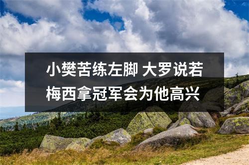 小樊苦练左脚 大罗说若梅西拿冠军会为他高兴