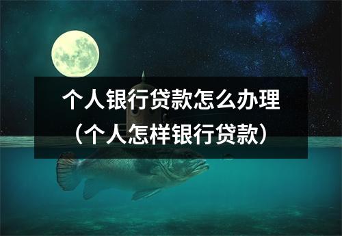 个人银行贷款怎么办理（个人怎样银行贷款）