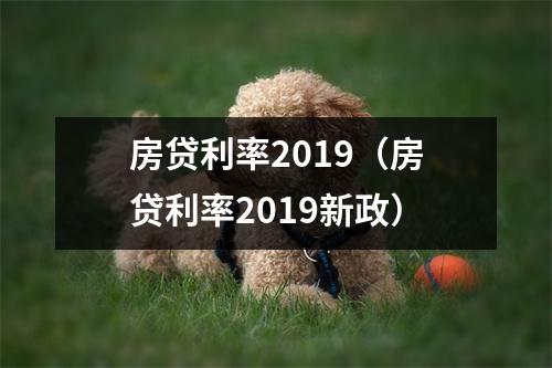 房贷利率2019（房贷利率2019新政）