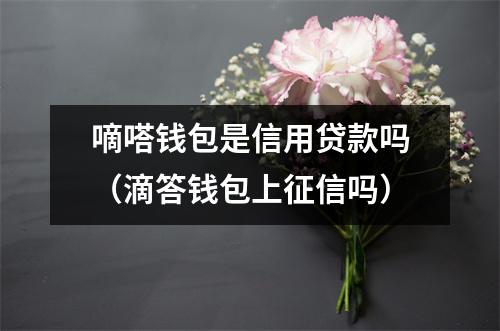 嘀嗒钱包是信用贷款吗（滴答钱包上征信吗）