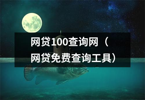 网贷100查询网（网贷免费查询工具）