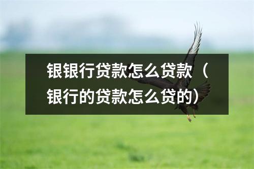 银银行贷款怎么贷款（银行的贷款怎么贷的）