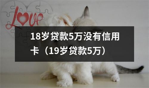 18岁贷款5万没有信用卡（19岁贷款5万）