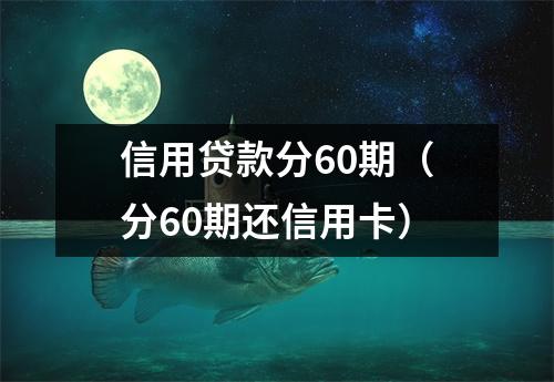 信用贷款分60期（分60期还信用卡）