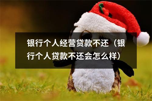 银行个人经营贷款不还（银行个人贷款不还会怎么样）