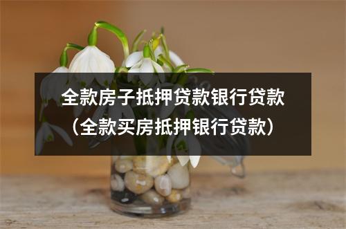 全款房子抵押贷款银行贷款（全款买房抵押银行贷款）