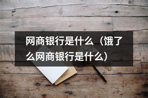 网商银行是什么（饿了么网商银行是什么）