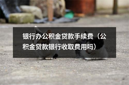 银行办公积金贷款手续费（公积金贷款银行收取费用吗）