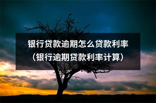 银行贷款逾期怎么贷款利率(银行逾期贷款利率计算)