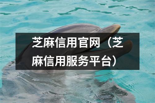 芝麻信用官网(芝麻信用服务平台)