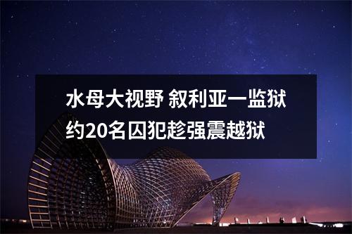 水母大视野 叙利亚一监狱约20名囚犯趁强震越狱