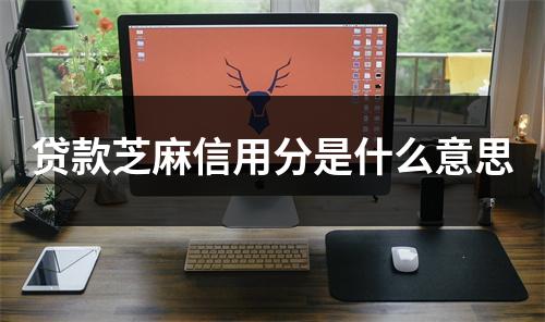 贷款芝麻信用分是什么意思