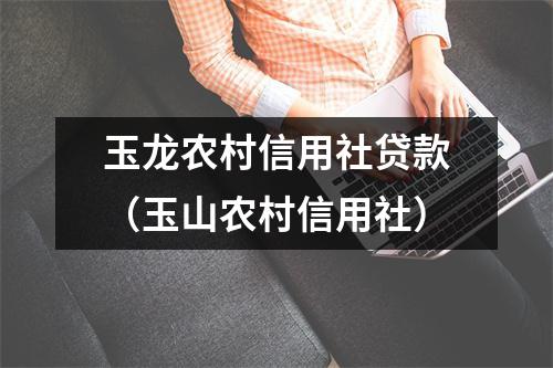 玉龙农村信用社贷款（玉山农村信用社）