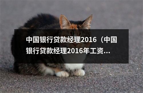 中国银行贷款经理2016（中国银行贷款经理2016年工资）