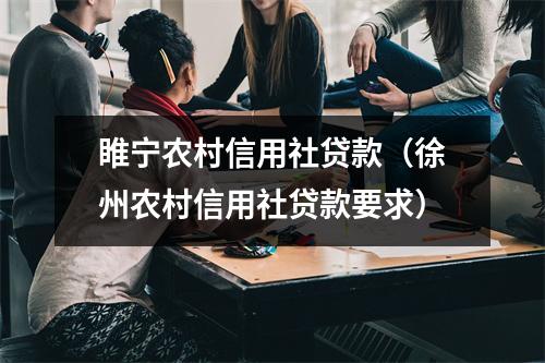 睢宁农村信用社贷款（徐州农村信用社贷款要求）