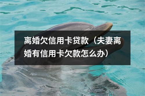 离婚欠信用卡贷款（夫妻离婚有信用卡欠款怎么办）