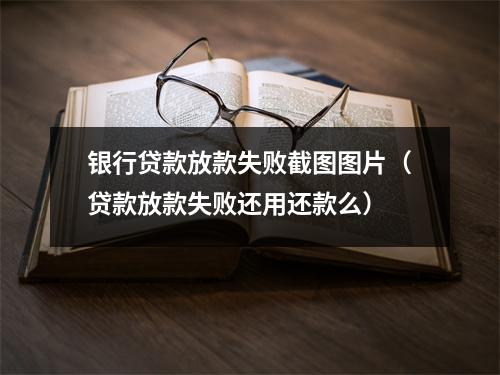 银行贷款放款失败截图图片（贷款放款失败还用还款么）