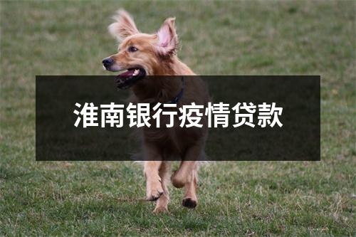 淮南银行疫情贷款
