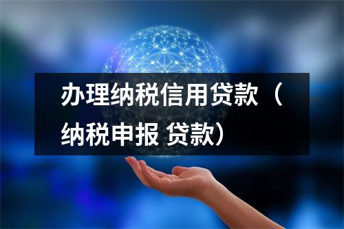 办理纳税信用贷款（纳税申报 贷款）