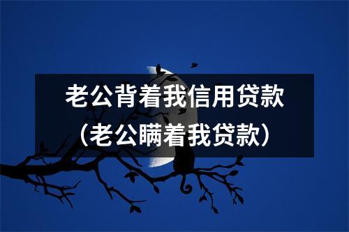 老公背着我信用贷款（老公瞒着我贷款）