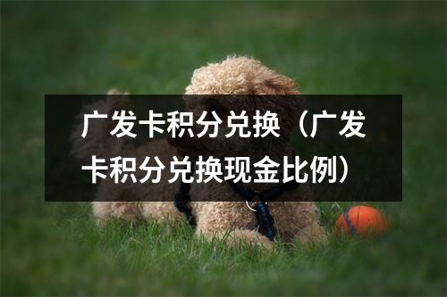 广发卡积分兑换（广发卡积分兑换现金比例）