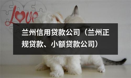 兰州信用贷款公司（兰州正规贷款、小额贷款公司）