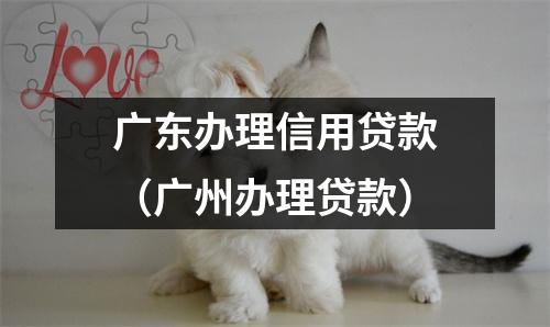 广东办理信用贷款（广州办理贷款）