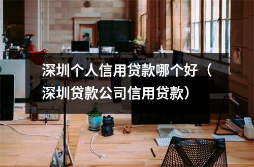 深圳个人信用贷款哪个好（深圳贷款公司信用贷款）