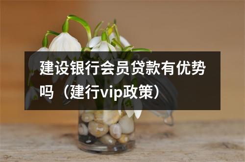 建设银行会员贷款有优势吗(建行vip政策)