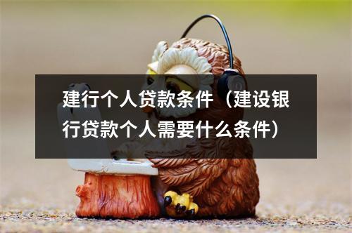 建行个人贷款条件（建设银行贷款个人需要什么条件）