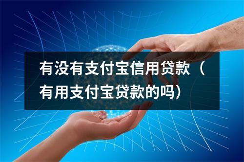 有没有支付宝信用贷款（有用支付宝贷款的吗）