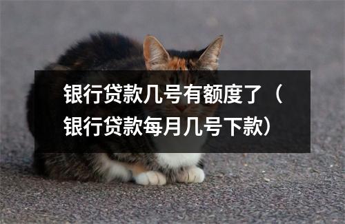 银行贷款几号有额度了（银行贷款每月几号下款）