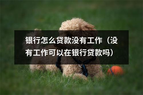 银行怎么贷款没有工作（没有工作可以在银行贷款吗）