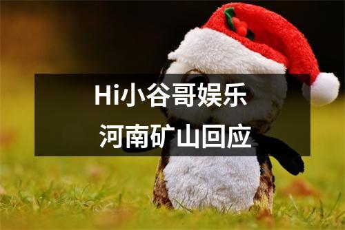 Hi小谷哥娱乐 河南矿山回应