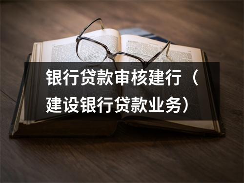银行贷款审核建行（建设银行贷款业务）