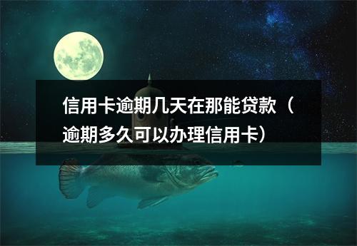 信用卡逾期几天在那能贷款（逾期多久可以办理信用卡）