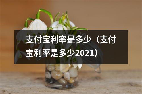 支付宝利率是多少（支付宝利率是多少2021）