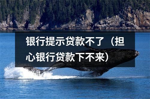 银行提示贷款不了(担心银行贷款下不来)