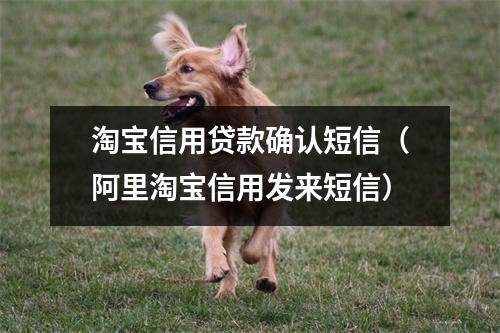 淘宝信用贷款确认短信（阿里淘宝信用发来短信）