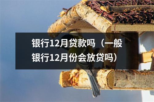 银行12月贷款吗（一般银行12月份会放贷吗）