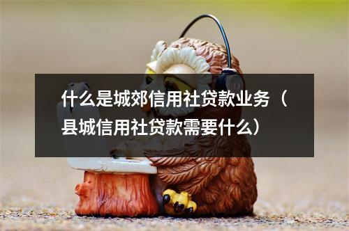 什么是城郊信用社贷款业务（县城信用社贷款需要什么）