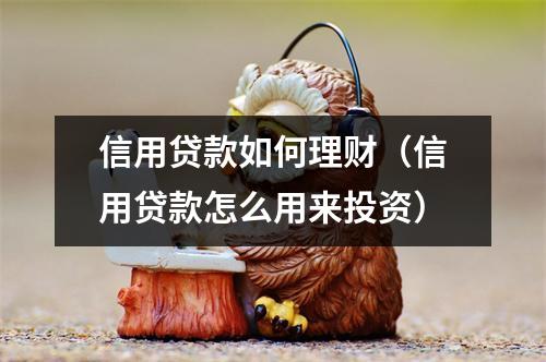 信用贷款如何理财（信用贷款怎么用来投资）