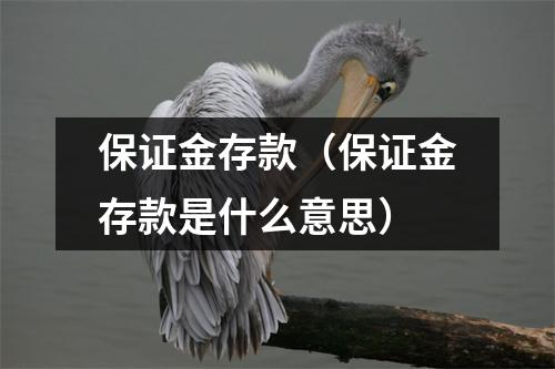 保证金存款（保证金存款是什么意思）