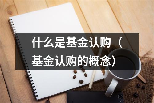 什么是基金认购（基金认购的概念）